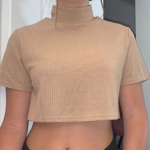 ROMWE Ribbed Crop Top